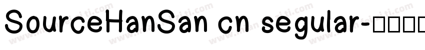 SourceHanSan cn segular字体转换